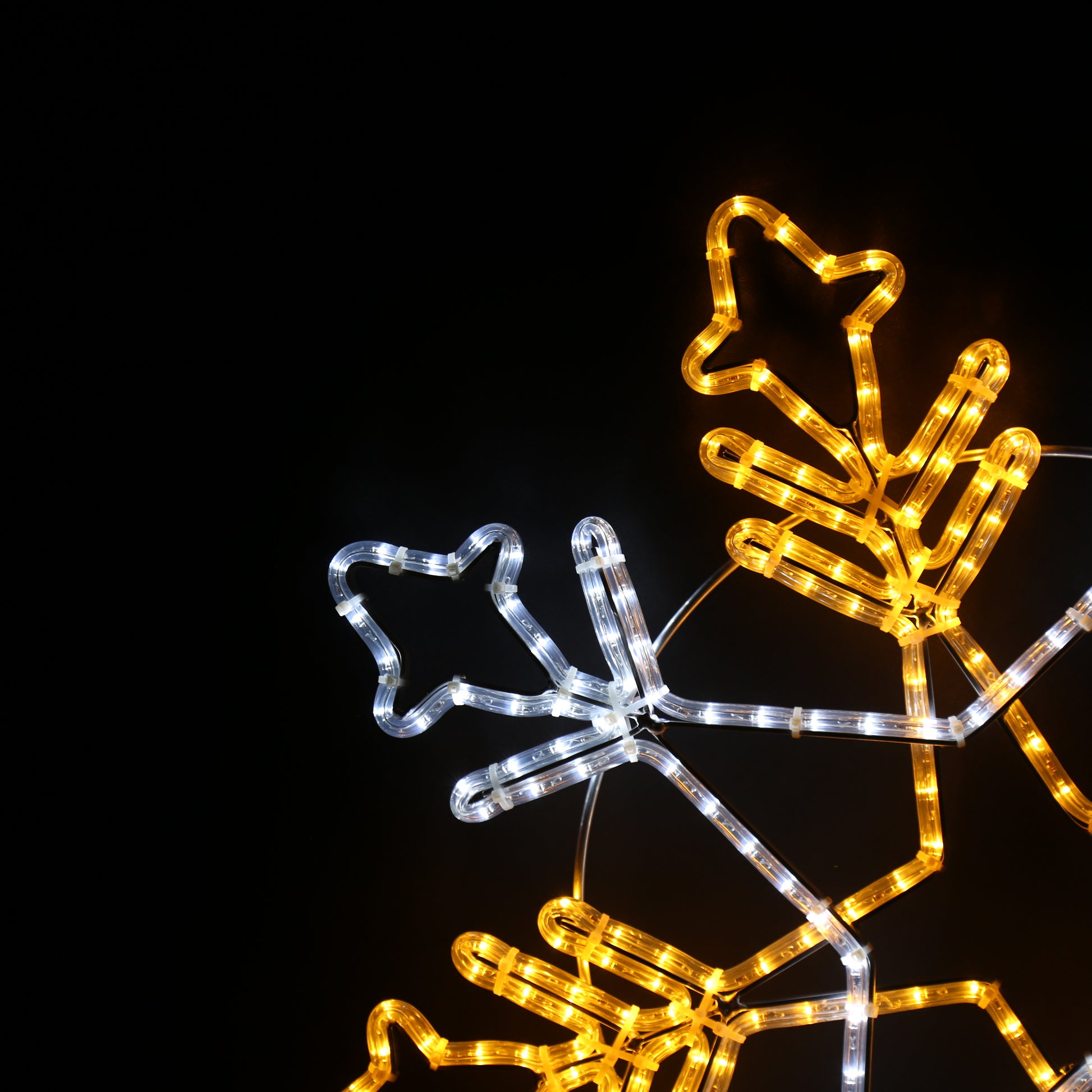Julelys utendørs LED snøfnugg