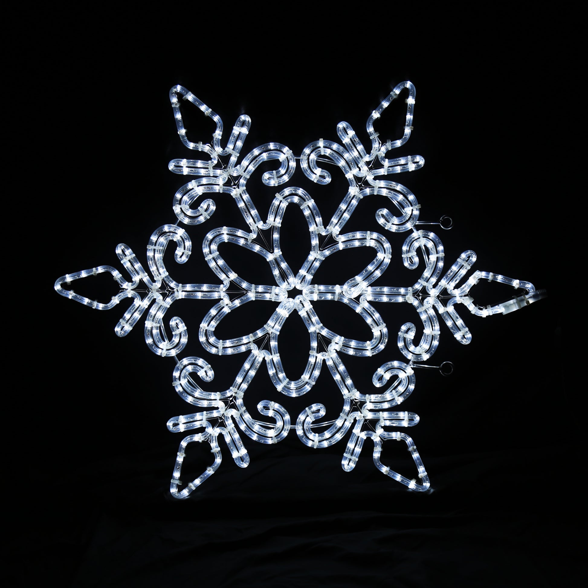 Kaldhvit LED figur snøfnugg