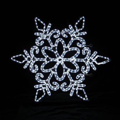 Kaldhvit LED figur snøfnugg