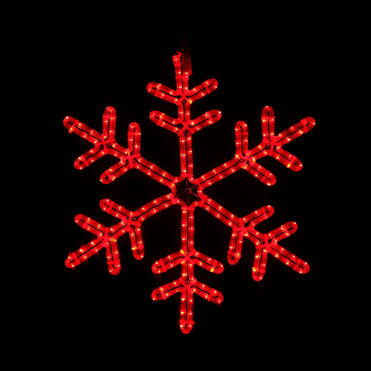 LED skilt rødt snøfnugg