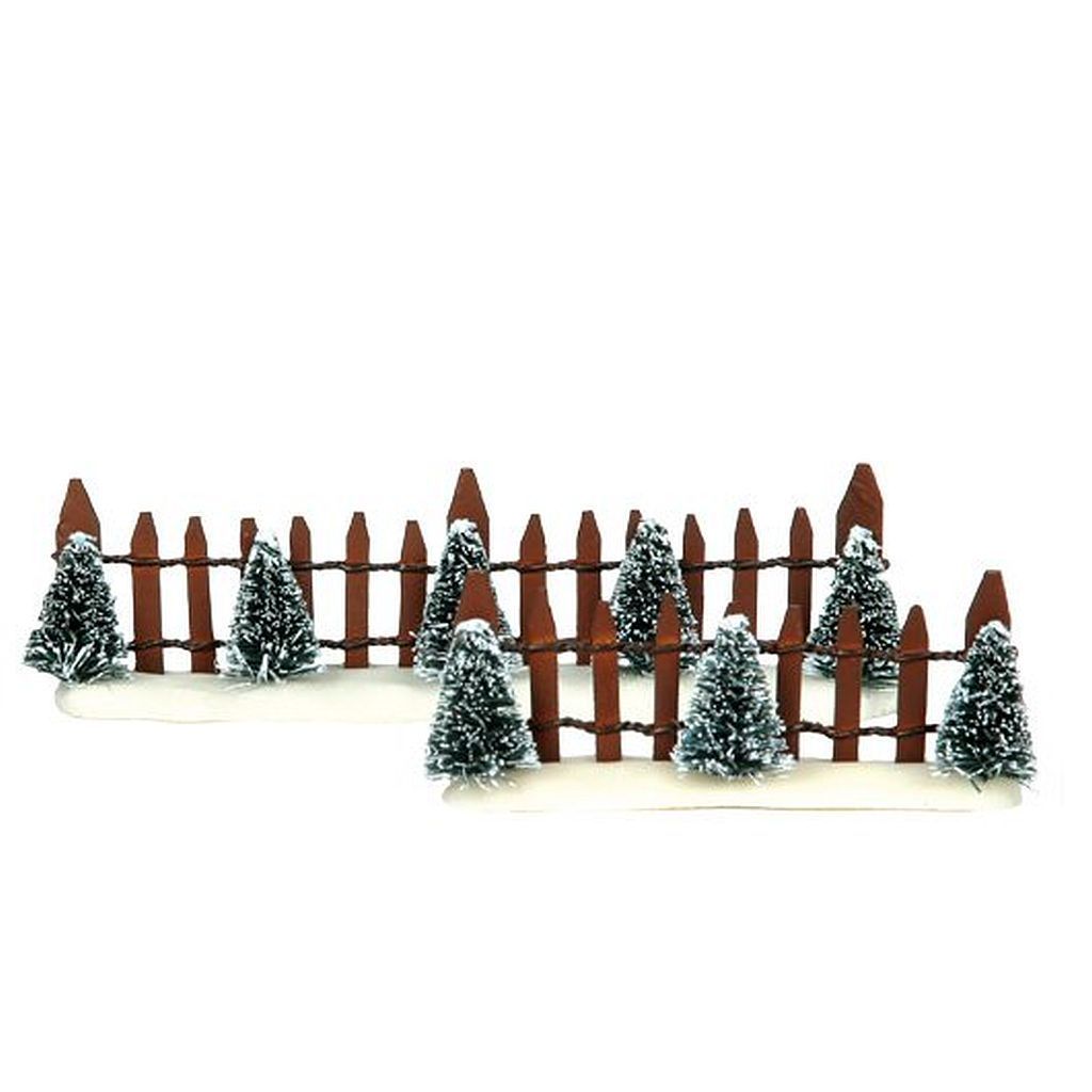 gjerde til juleby - trær