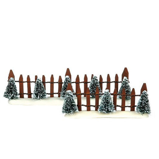 gjerde til juleby - trær