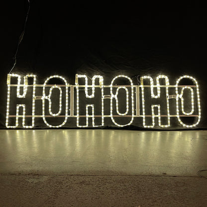 HOHOHO - Julelysskilt - Varmhvit -150x38cm
