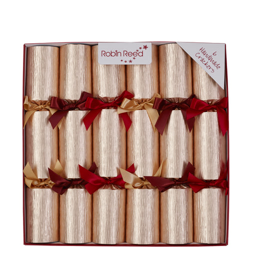 Store smellbonbon i gull med ulike sløyfer julepynt