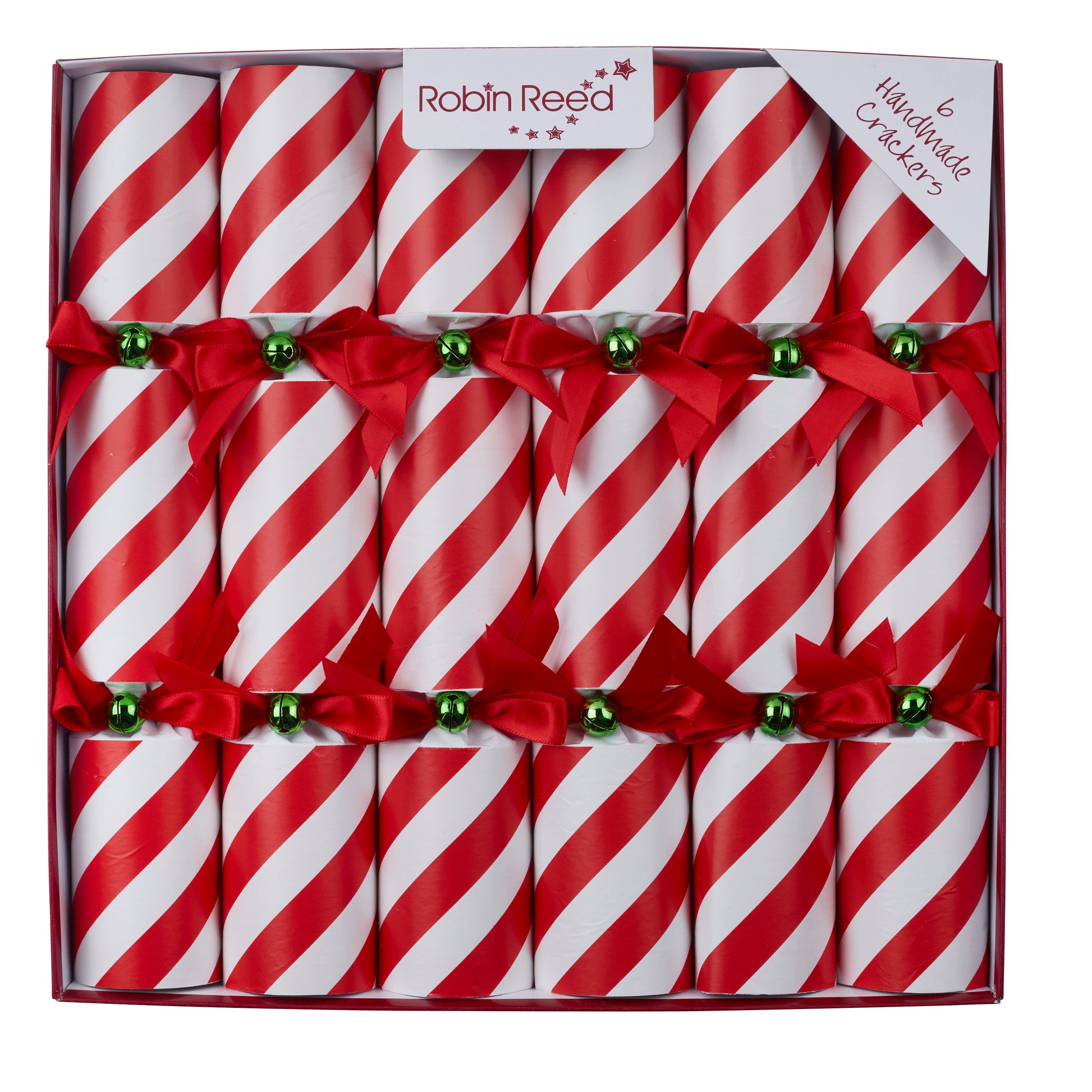 Candy Cane Jingle Bell smellbonbon med rødt og hvitt candy cane-design