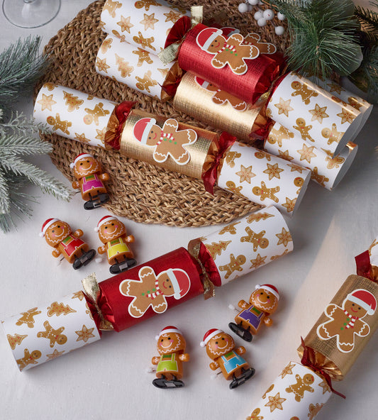 Gingerbread 6-pakning smellbonbon med opptrekkbare pepperkakefigurer