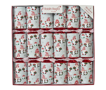 Racing Gnomes smellbonbon 33 cm med morsomme nissefigurer til julebordet