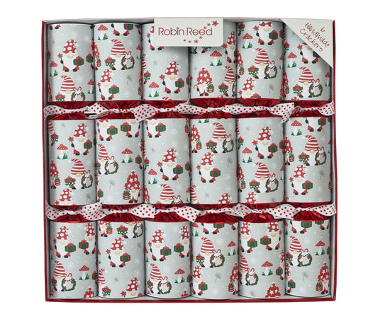 Racing Gnomes smellbonbon 33 cm med morsomme nissefigurer til julebordet