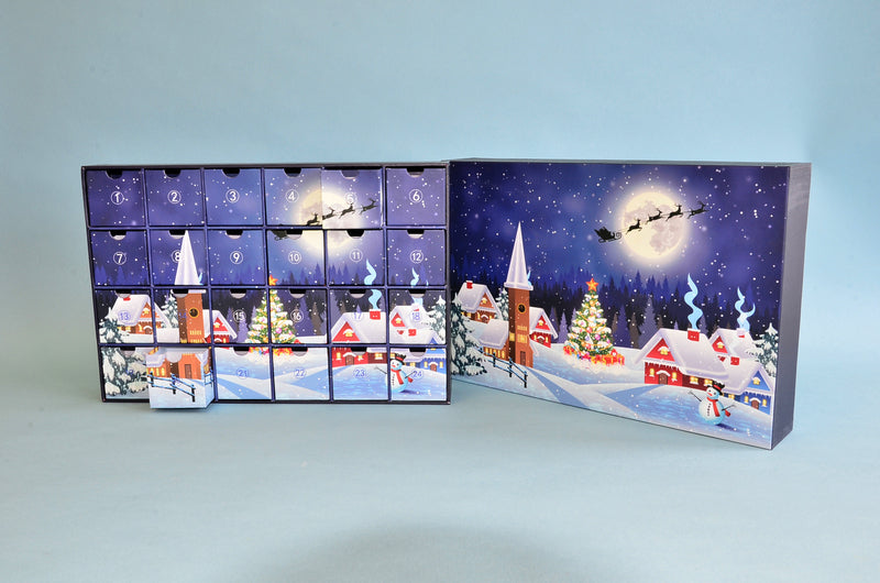 adventskalender med små skuffer