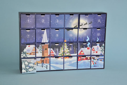 Adventskalender med skuffer - fyll med egne gaver