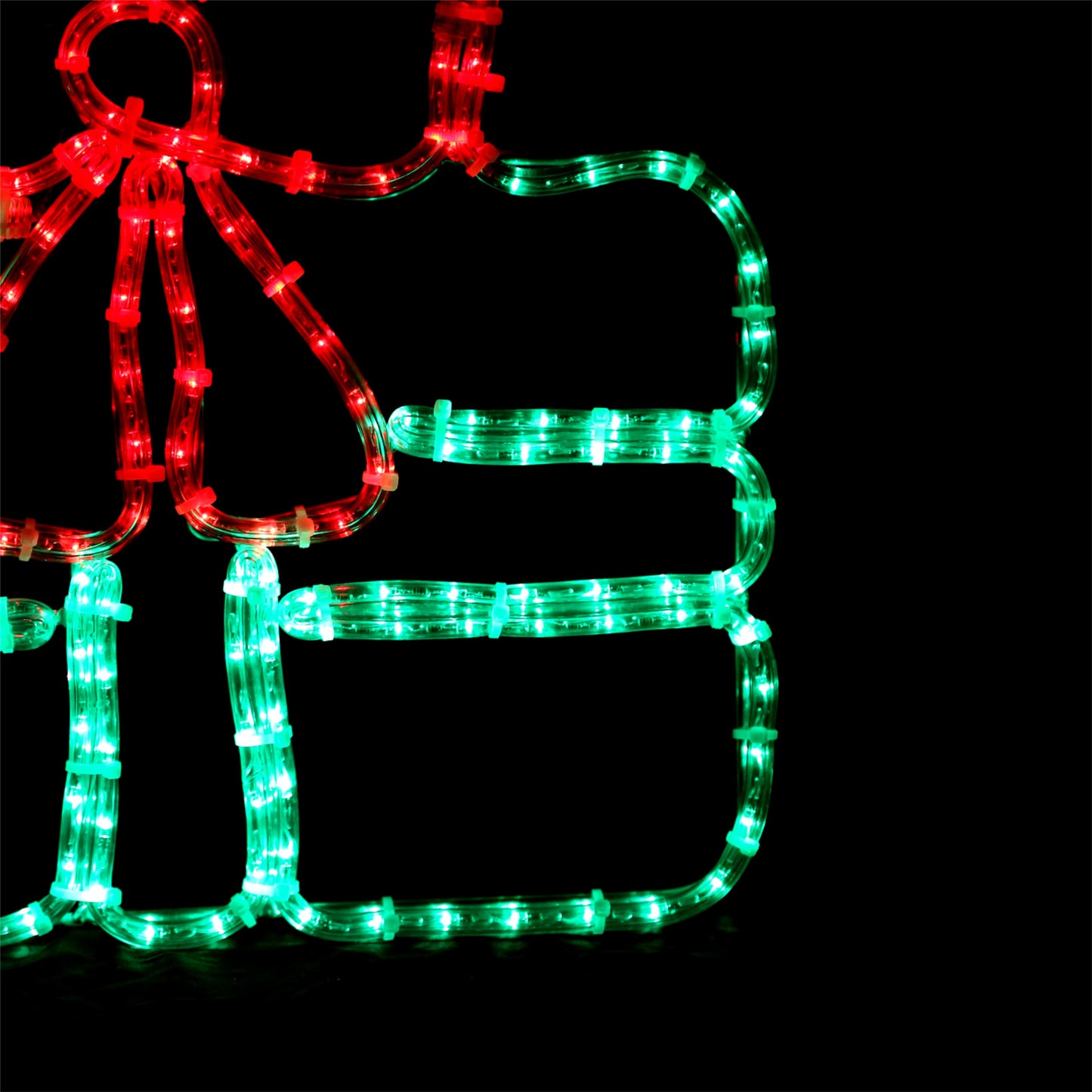 Gaveeske i LED - julelys ute 44x40cm