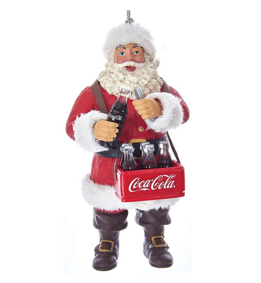 Julenissen med coca cola flasker