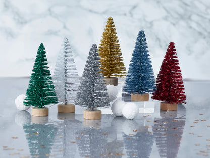 Juletrær i glitter