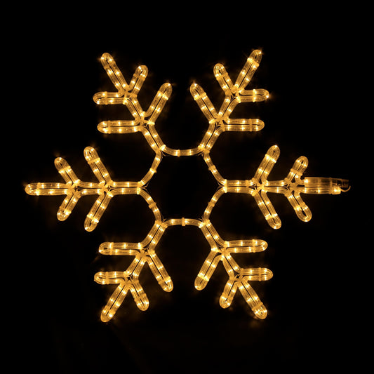 Snøfnugg 50x57 cm - statisk lys - varmhvit