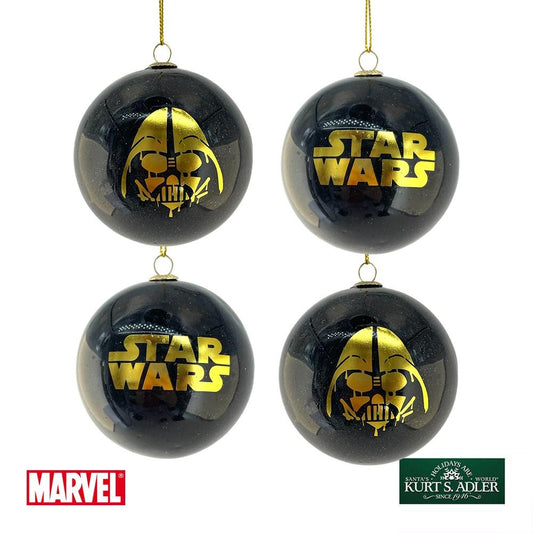 Sett med 4 Star Wars julekuler 75mm