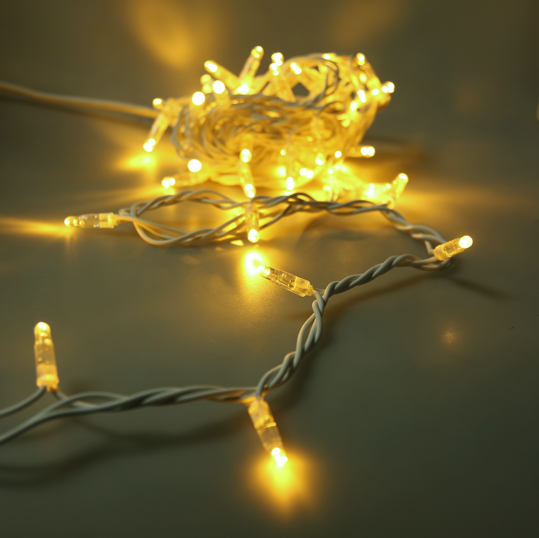 Lysslynge varmhvit med hvit ledning