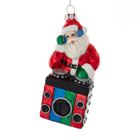 Julekule glass julenissen DJ musikk