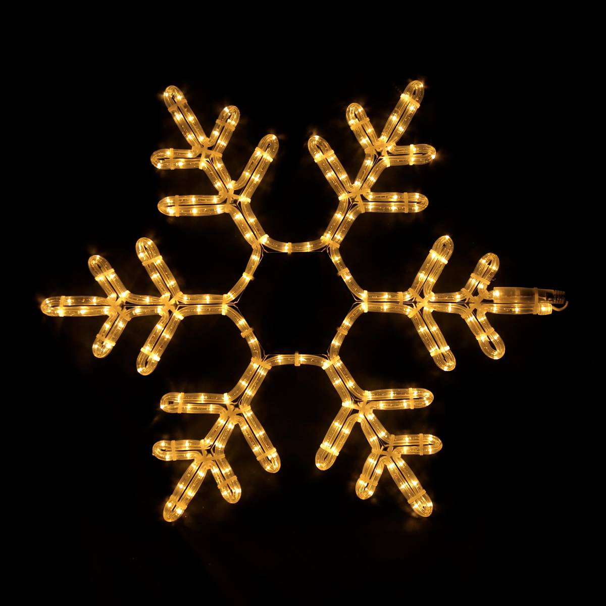 Varmhvit drøm - 2 stjerner, stjerneskudd og snøfnugg