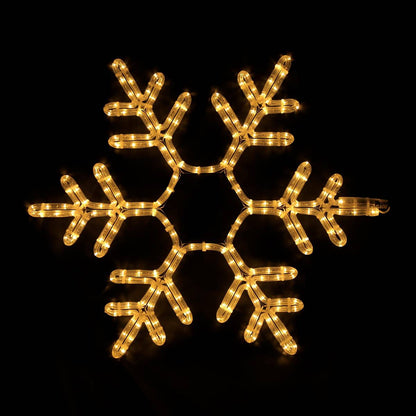 Varmhvit drøm - 2 stjerner, stjerneskudd og snøfnugg