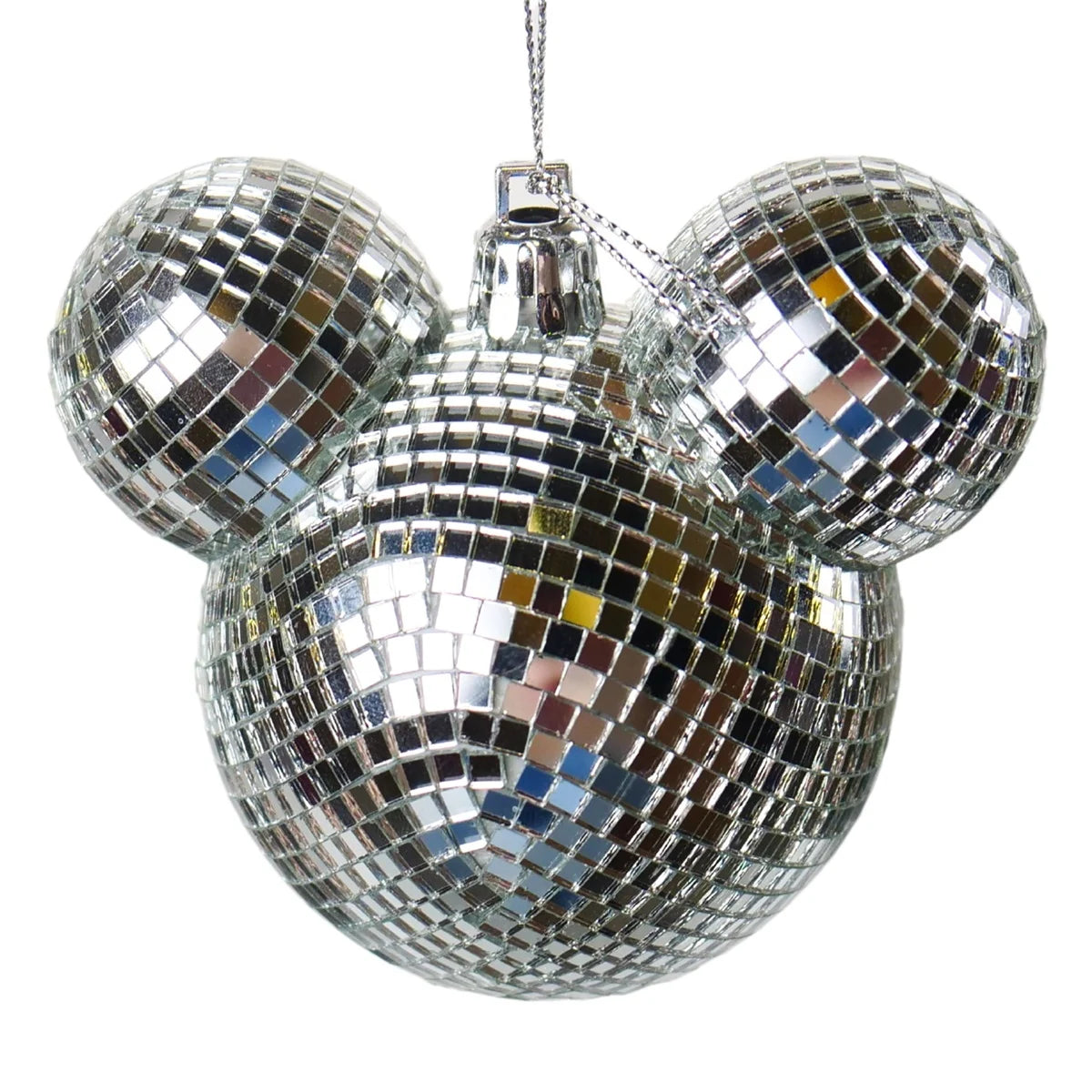 Mikke Mus - disco juletrepynt - sølv