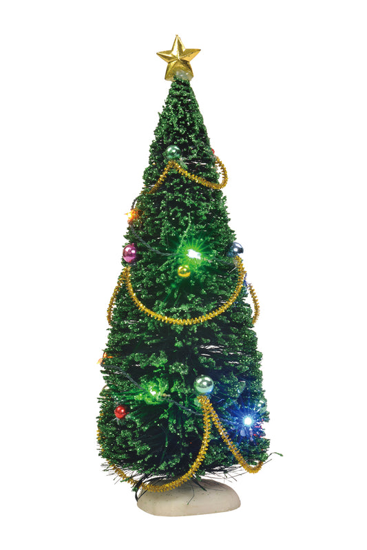 Juletre med farget LED til juleby. Luville. Lemax