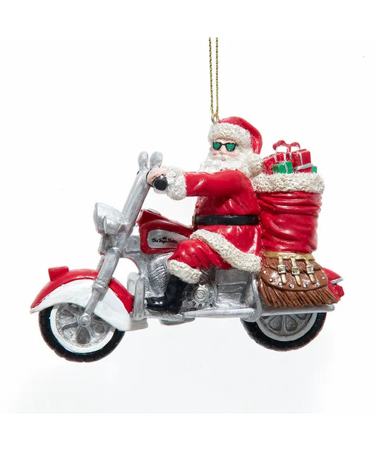 Julenisse på motorsykkel - juletrepynt