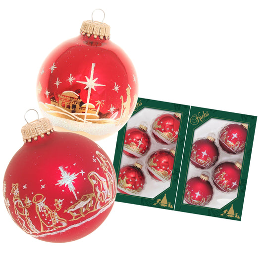 julekuler Julekuler, julekrybbe 4 stk (7 cm)