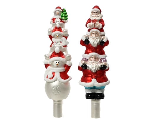 Juletrepynt Snømann/julenisse juletrespir (31 cm)