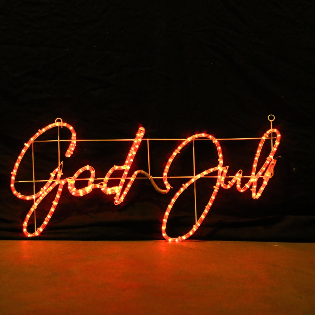 God Jul skilt - skiftende farge - 115x55cm