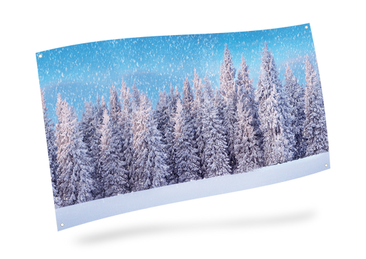 bakgrunn julelandsby luville lemax skog med snø