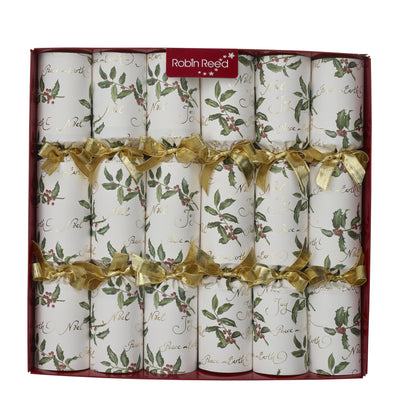 Elegante smellbonbon bordpynt. Hvit med gullsløyfe. Misteltein. Gavesett fra Knightsbridg. Robin Reed