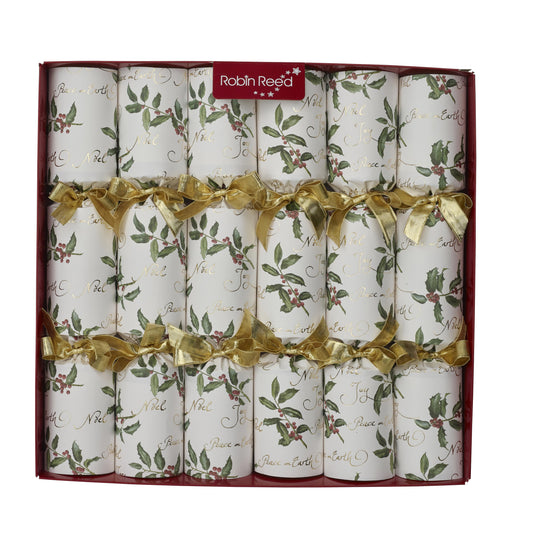 Elegante smellbonbon bordpynt. Hvit med gullsløyfe. Misteltein. Gavesett fra Knightsbridg. Robin Reed