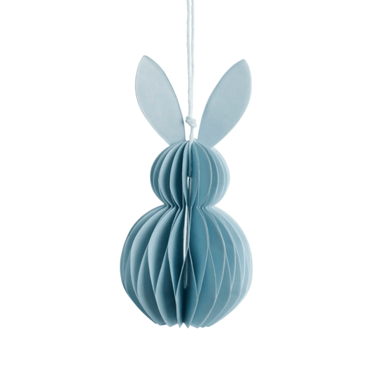 påske Parillia papirkanin, blå (12 cm)