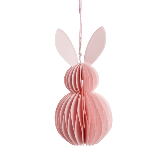 påske Parillia papirkanin, rosa (12 cm)