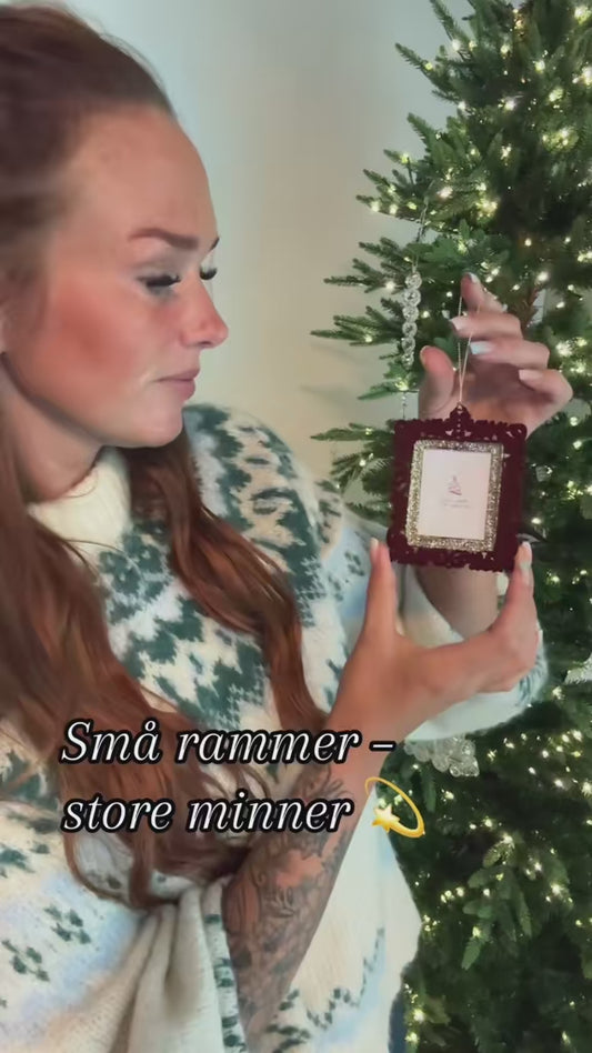 Rammer, sort (9,5cm) - Juletrepynt