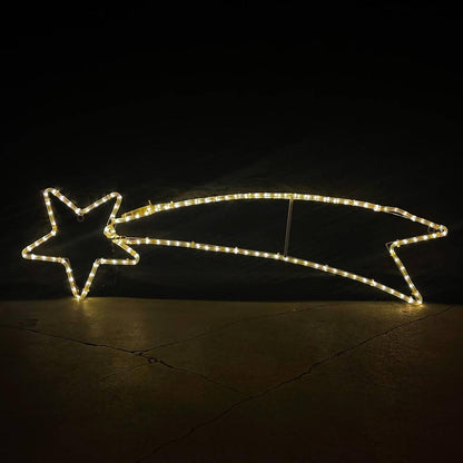 Varmhvit drøm - 2 stjerner, stjerneskudd og snøfnugg