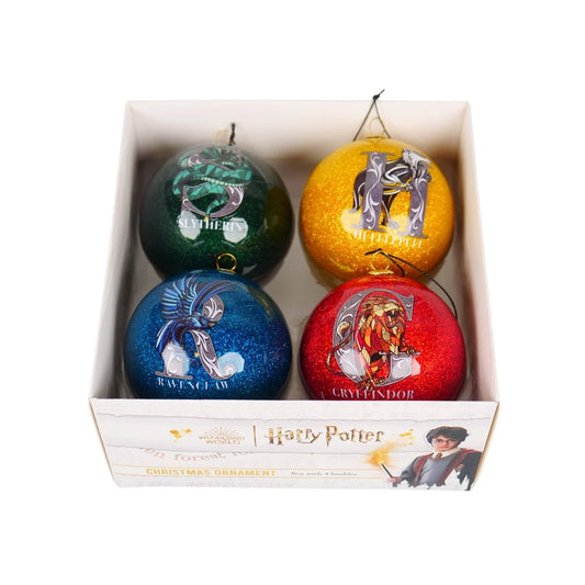 Sett med 4 julekuler fra Harry Potter - Husreglene